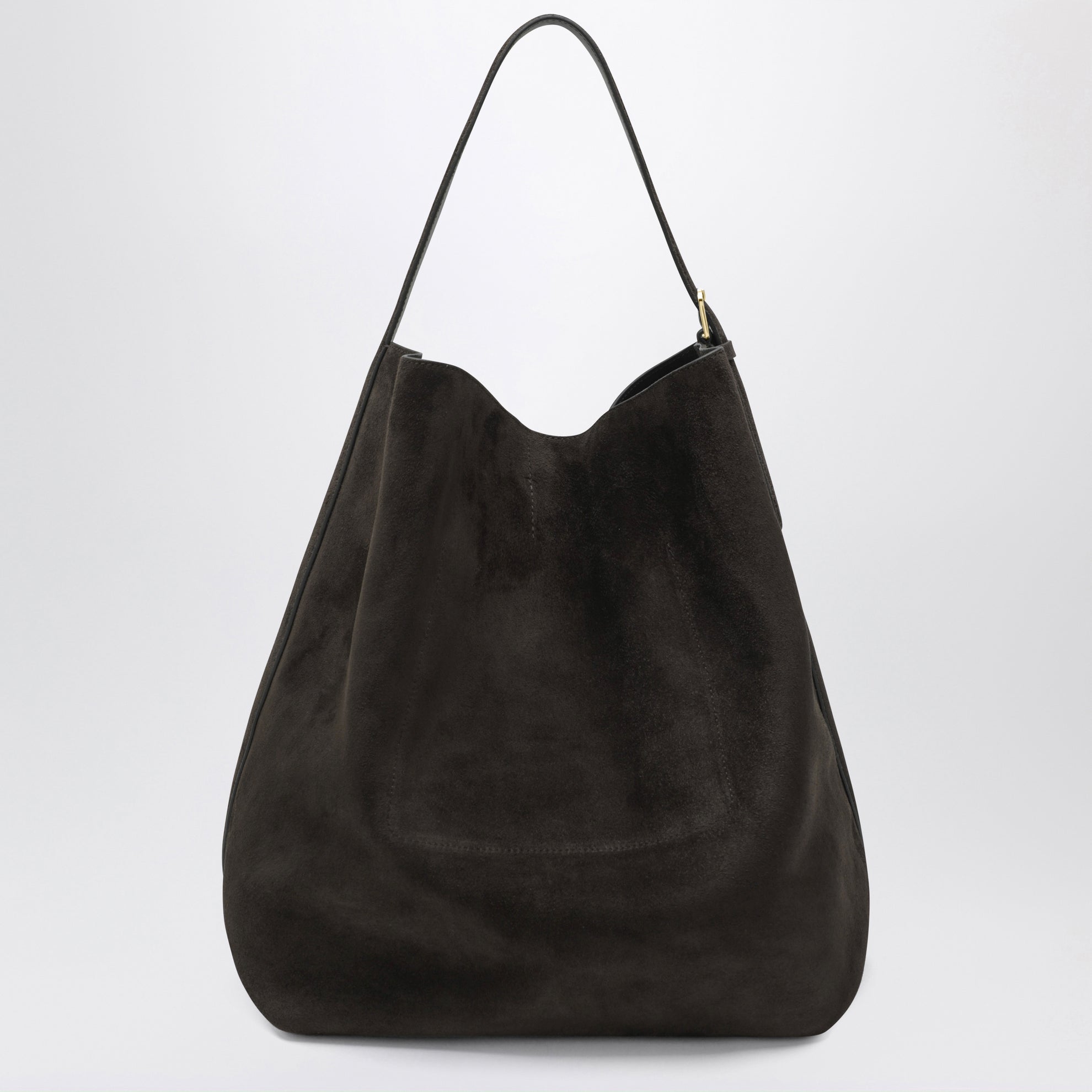 Sac fourre-tout couleur espresso en cuir suédé