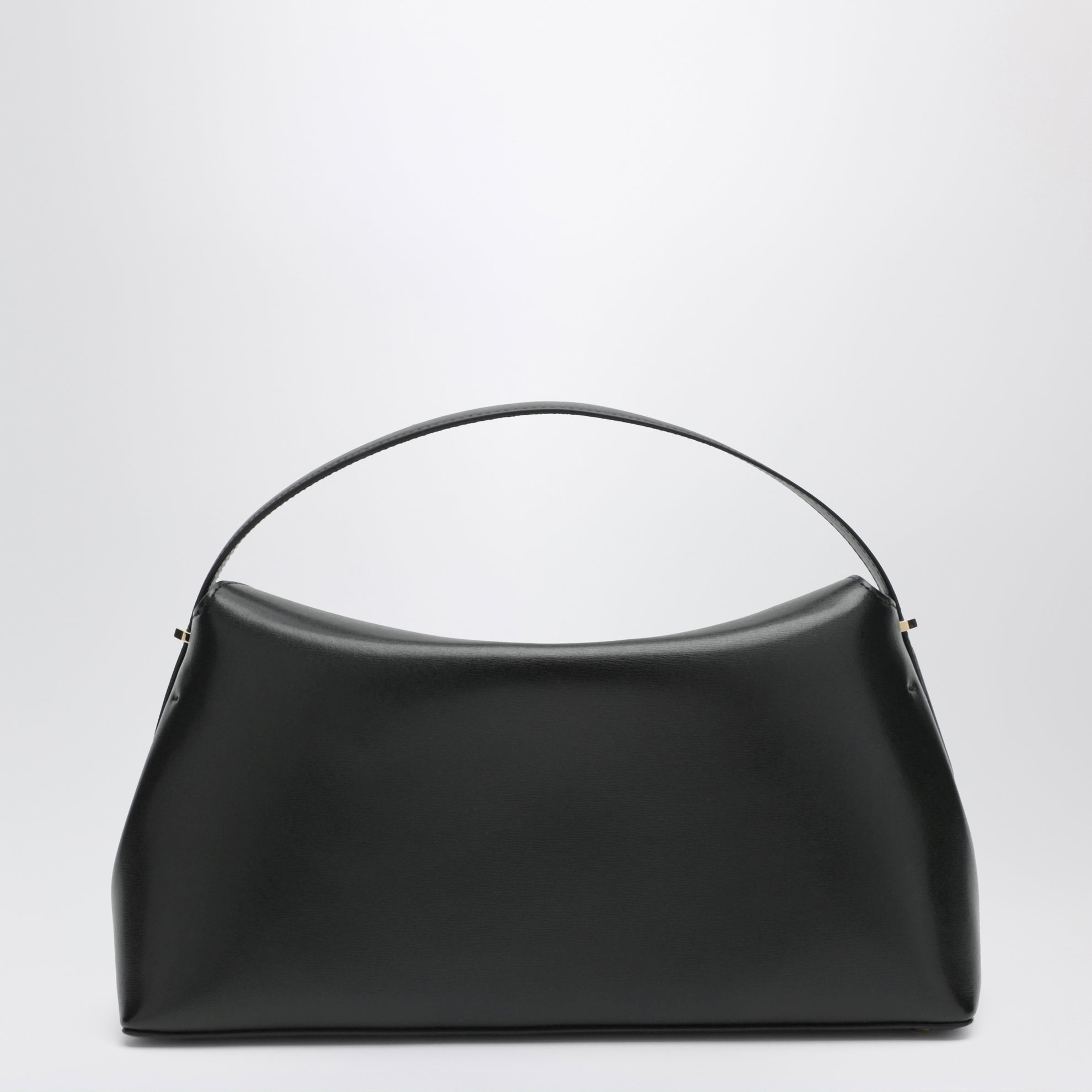 Borsa T-lock nera in pelle