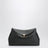 Black leather T-lock clutch bag