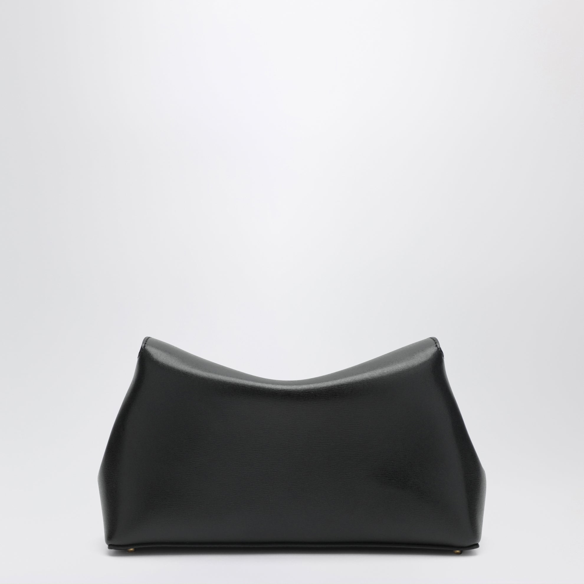 Pochette T-lock noire en cuir