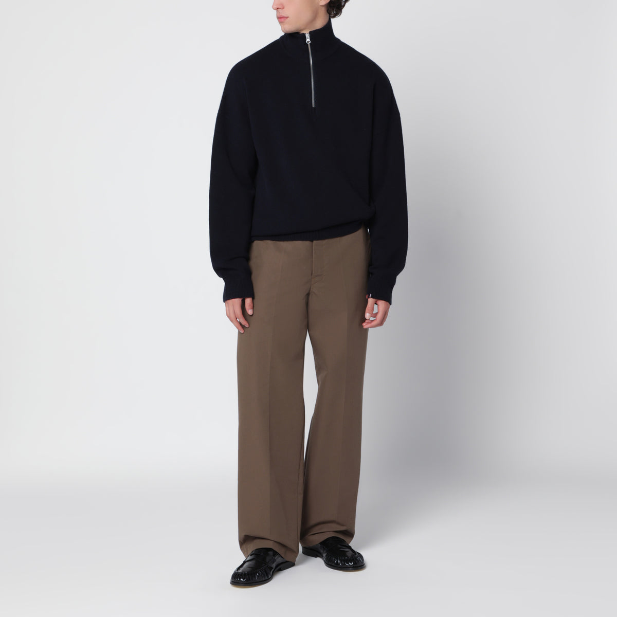 Navy N°235 Hike sweater in cashmere