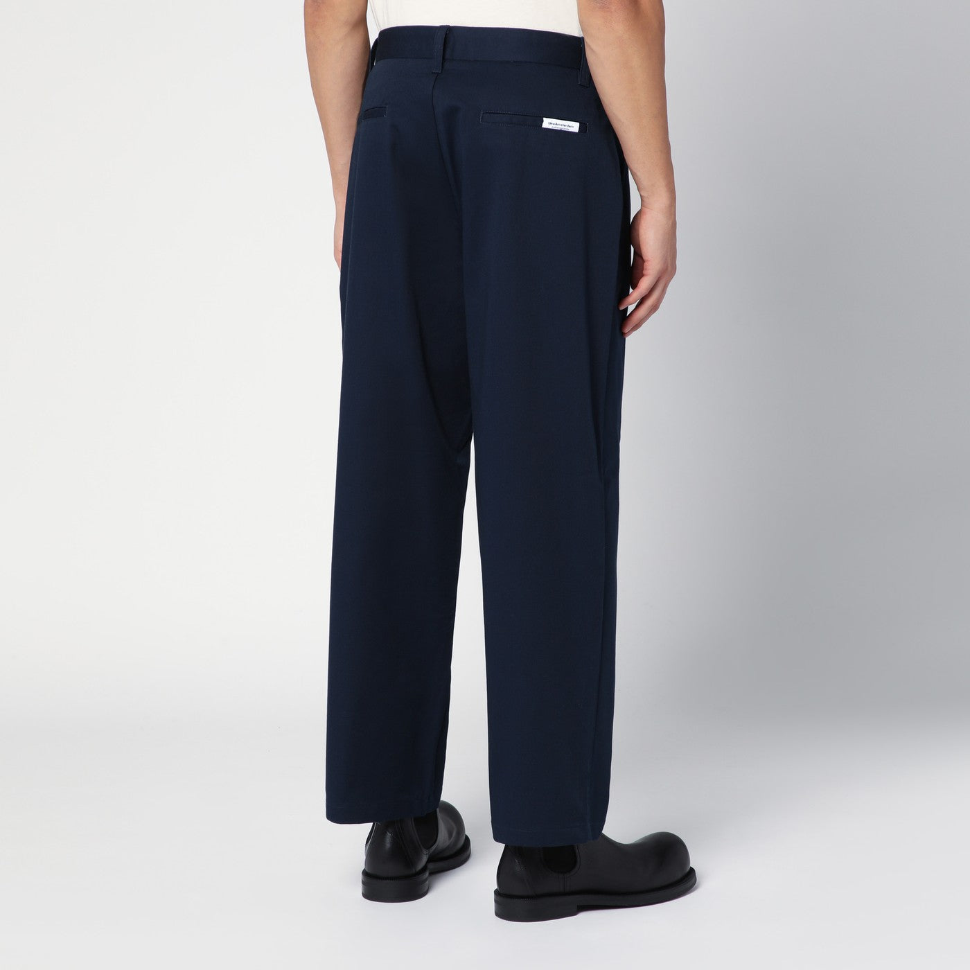 Pantalone blu navy in misto cotone