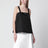Top aus schwarzem Re-Nylon mit Dreieckslogo