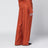 Monogram pajama trousers in terracotta silk