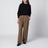 Hazelnut cotton trousers