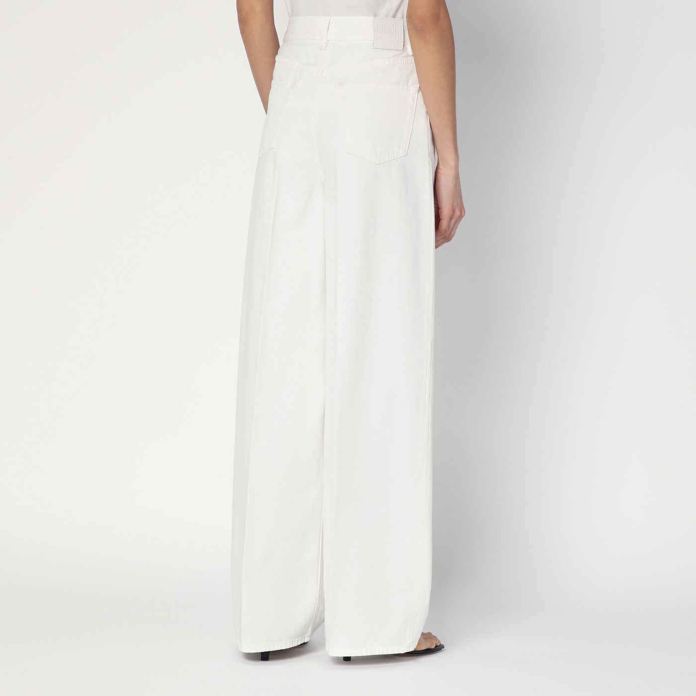 Pantalone bianco in cotone organico