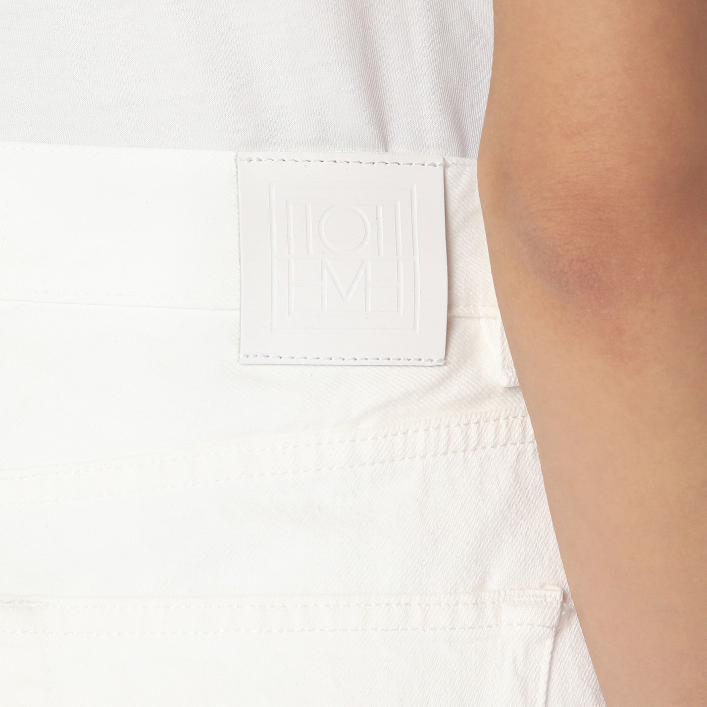 Pantalone bianco in cotone organico