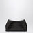 Brown T-lock clutch in crocodile-embossed leather