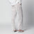 Pantalone pigiama Monogram in cotone e lyocell bianco