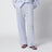 Monogramm-Pyjamahose aus Baumwollmischgewebe in Hellblau