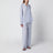 Pantalone pigiama Monogram in misto cotone azzurra