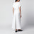 White midi dress in fluid satin