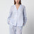 Camicia pigiama Monogram in misto cotone azzurra