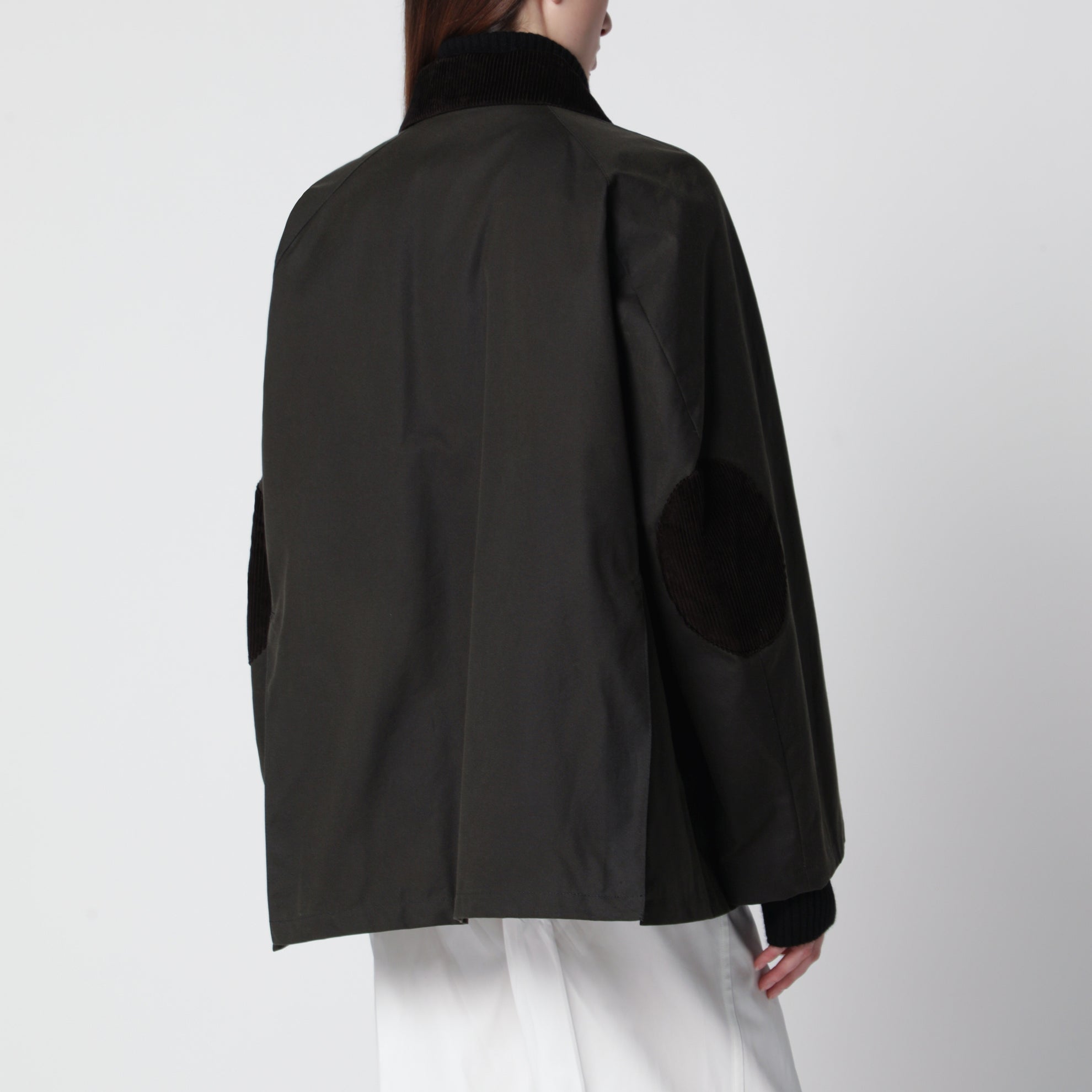 Veste de campagne vert forêt en coton ciré