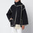 Veste gris foncé chiné avec écharpe