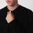 Black cashmere crew-neck sweater