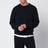 Navy blue cashmere crewneck sweater