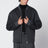 Bomber in lana e cashmere grigio scuro