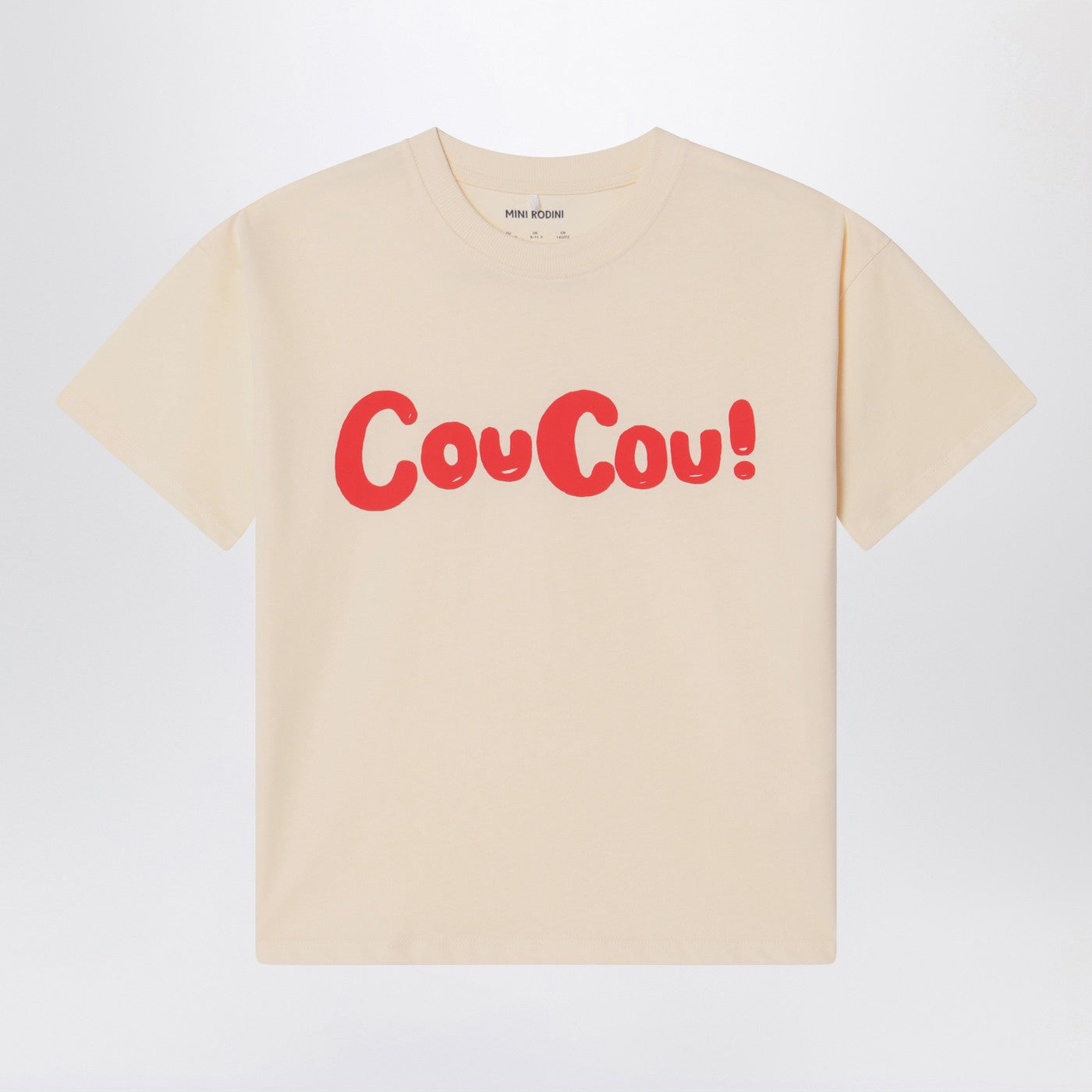 T-shirt beige clair en coton biologique