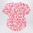 Body con fantasia rossa in cotone organico