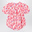 Body con fantasia rossa in cotone organico