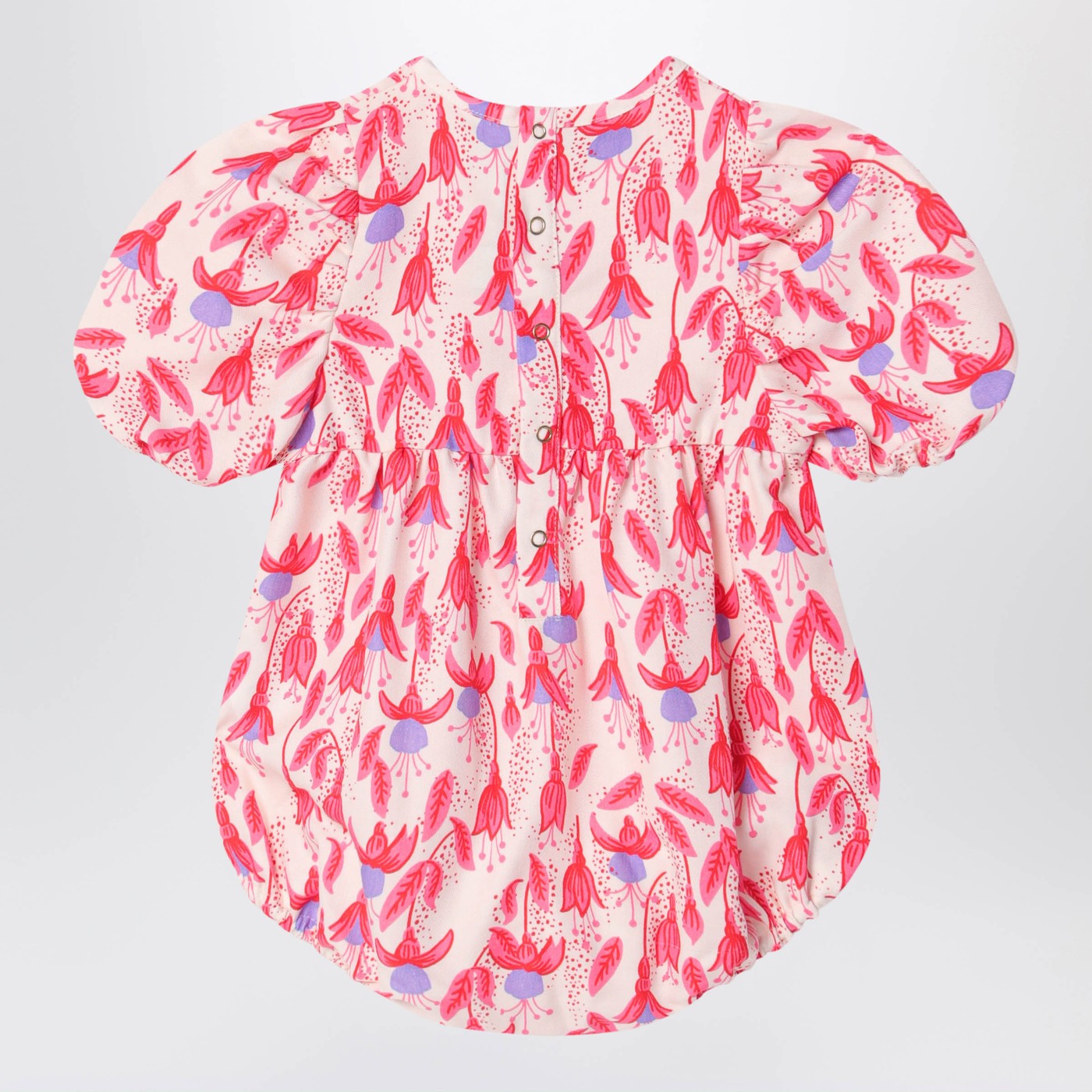 Body con fantasia rossa in cotone organico