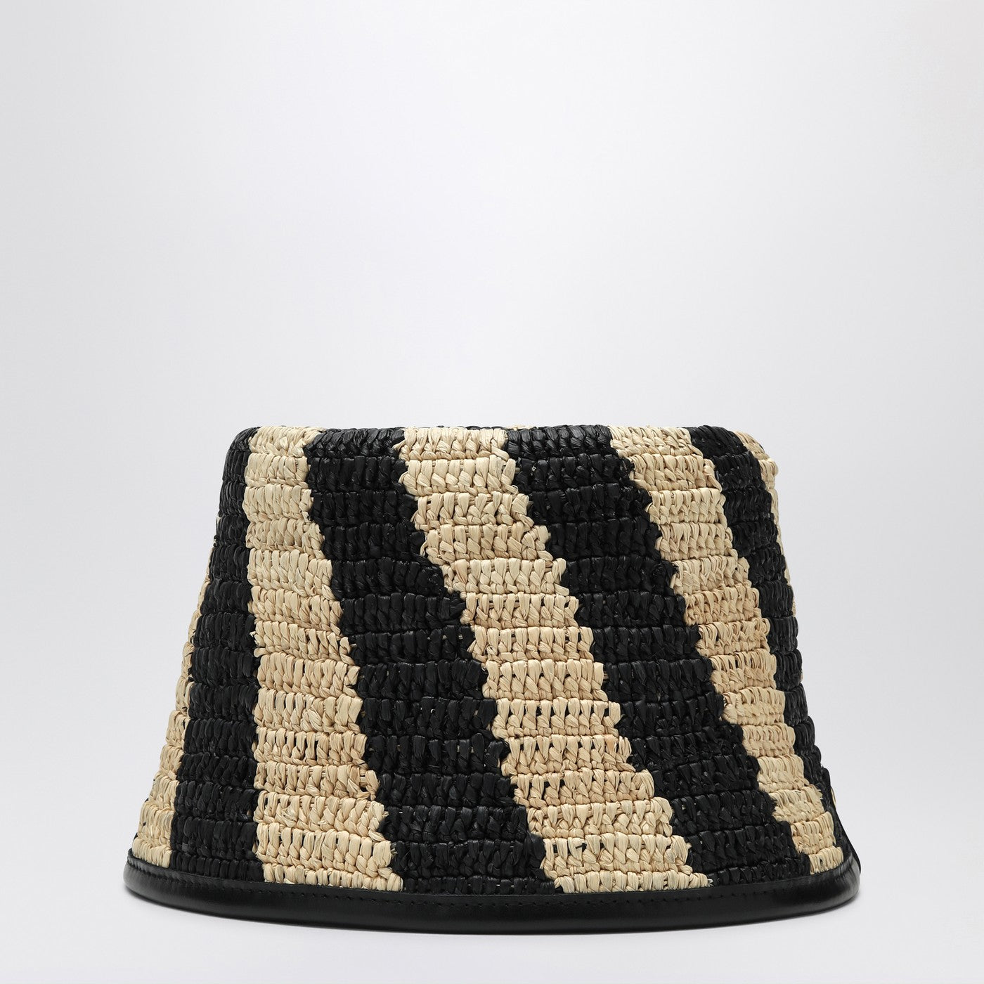 Le Bob Soli striped raffia bucket hat