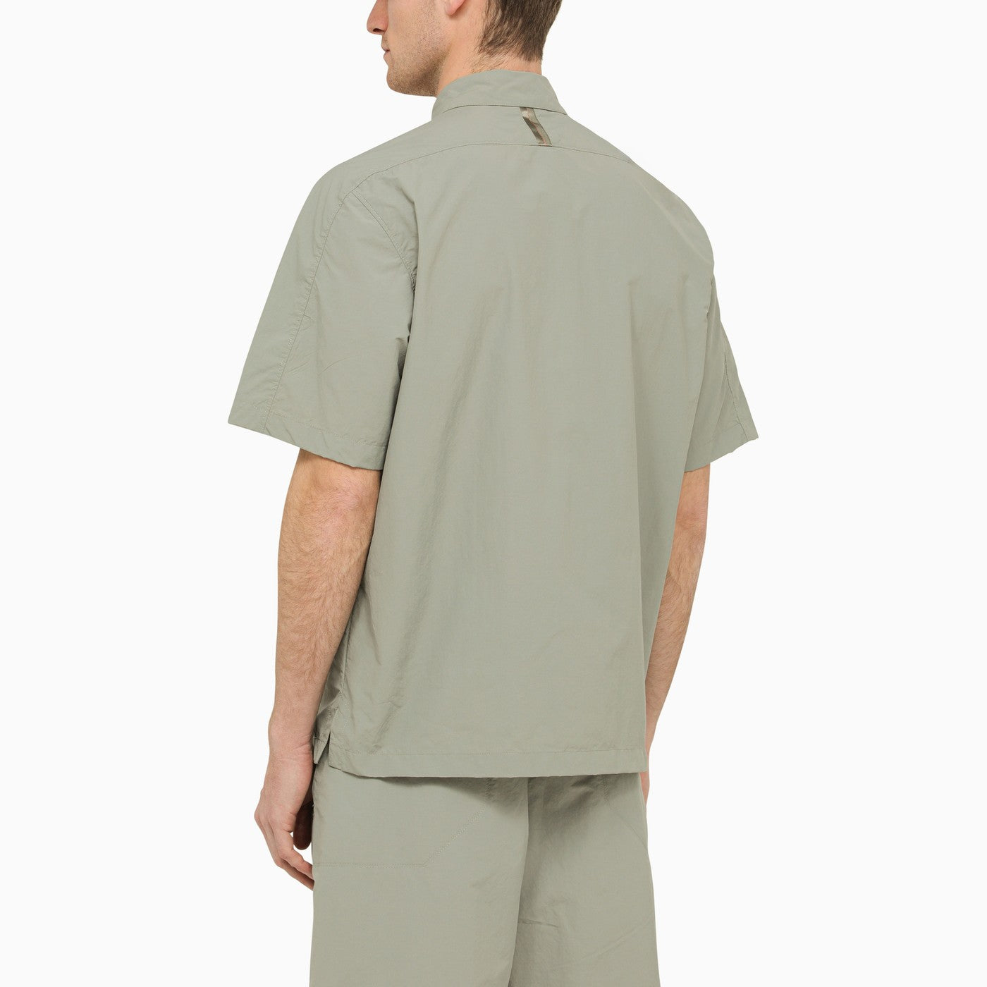 Schattengraues Hemd Pete aus Nylon und Baumwolle