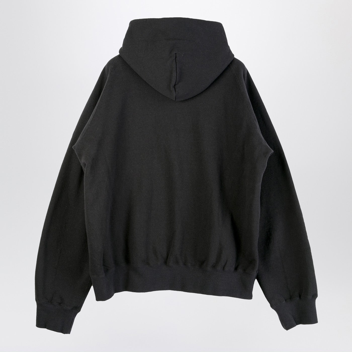 Schwarzes Kapuzen-Sweatshirt aus Baumwolle