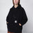 Schwarzes Kapuzen-Sweatshirt aus Baumwolle