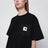 T-shirt en coton noir avec patch logo