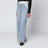 Jeans bimateriale blu/grigio chiaro