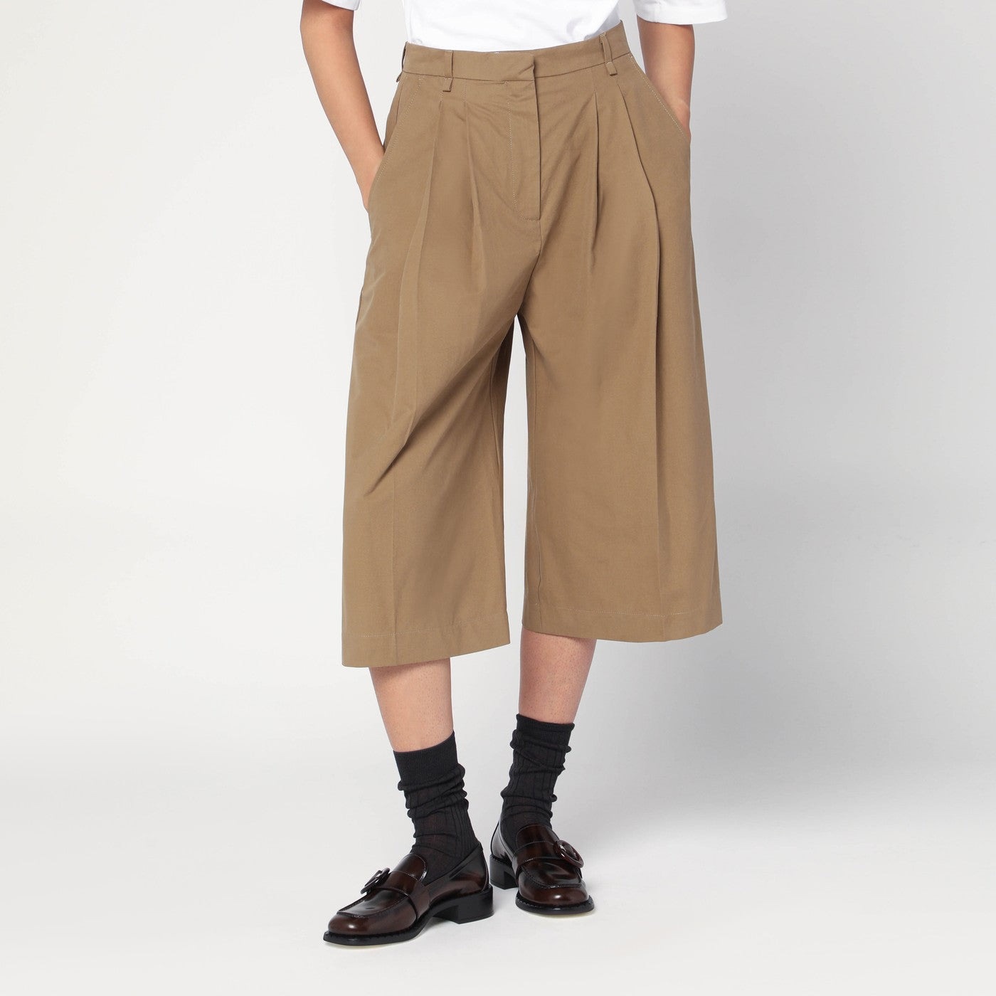 Lange Bermudashorts Pennie in Beige