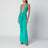 Draped Malachite Viscose Maxi Dress