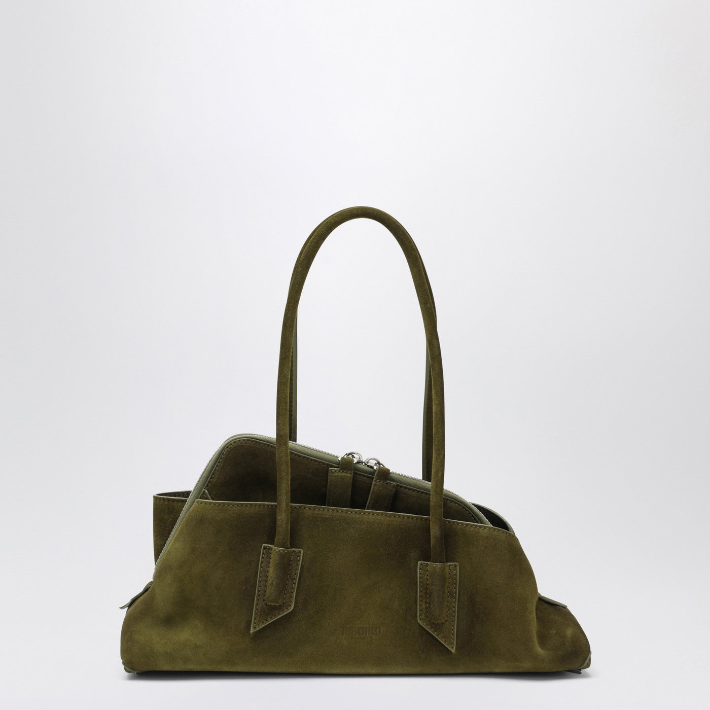 La Passeggiata Small bag in khaki green suede