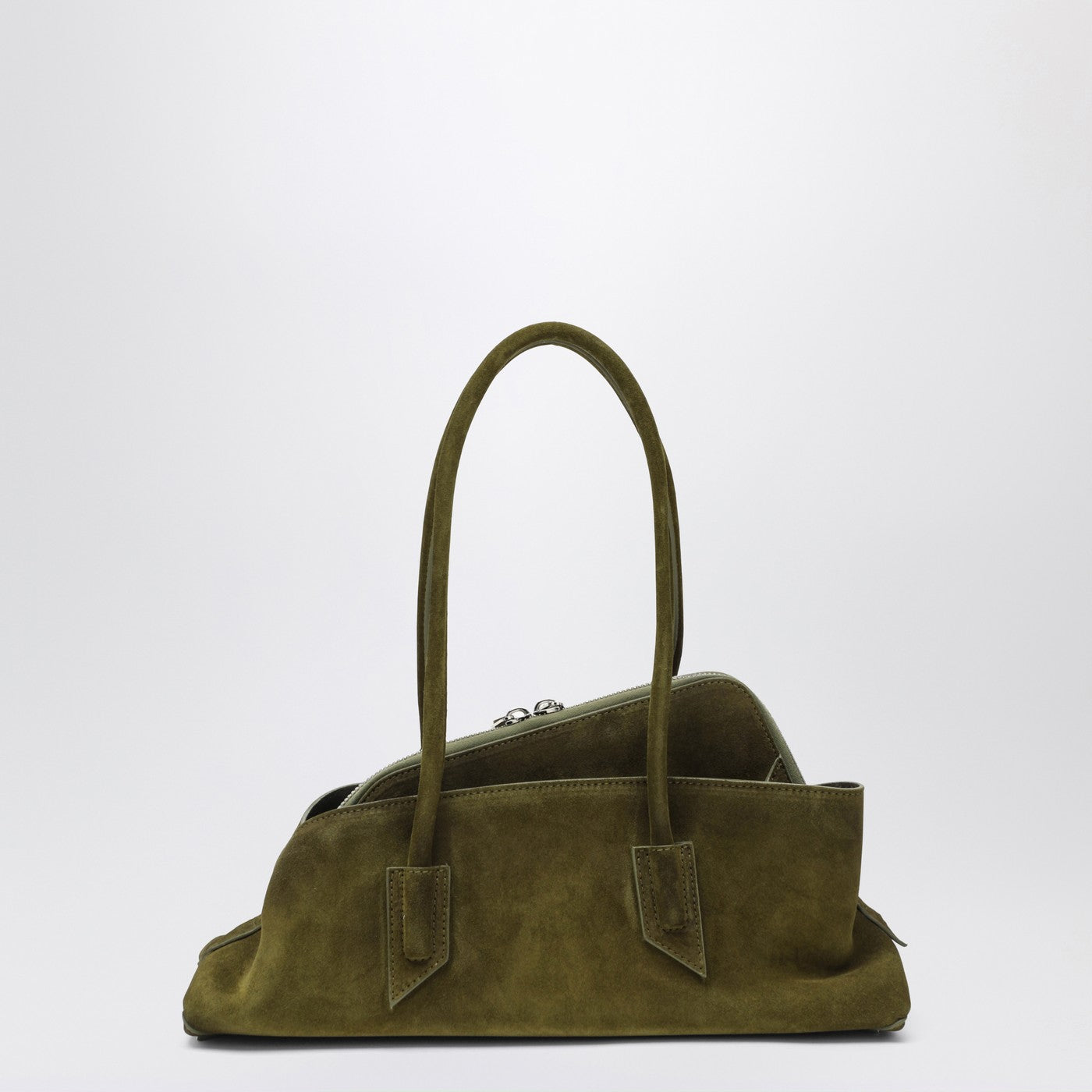 La Passeggiata Small bag in khaki green suede