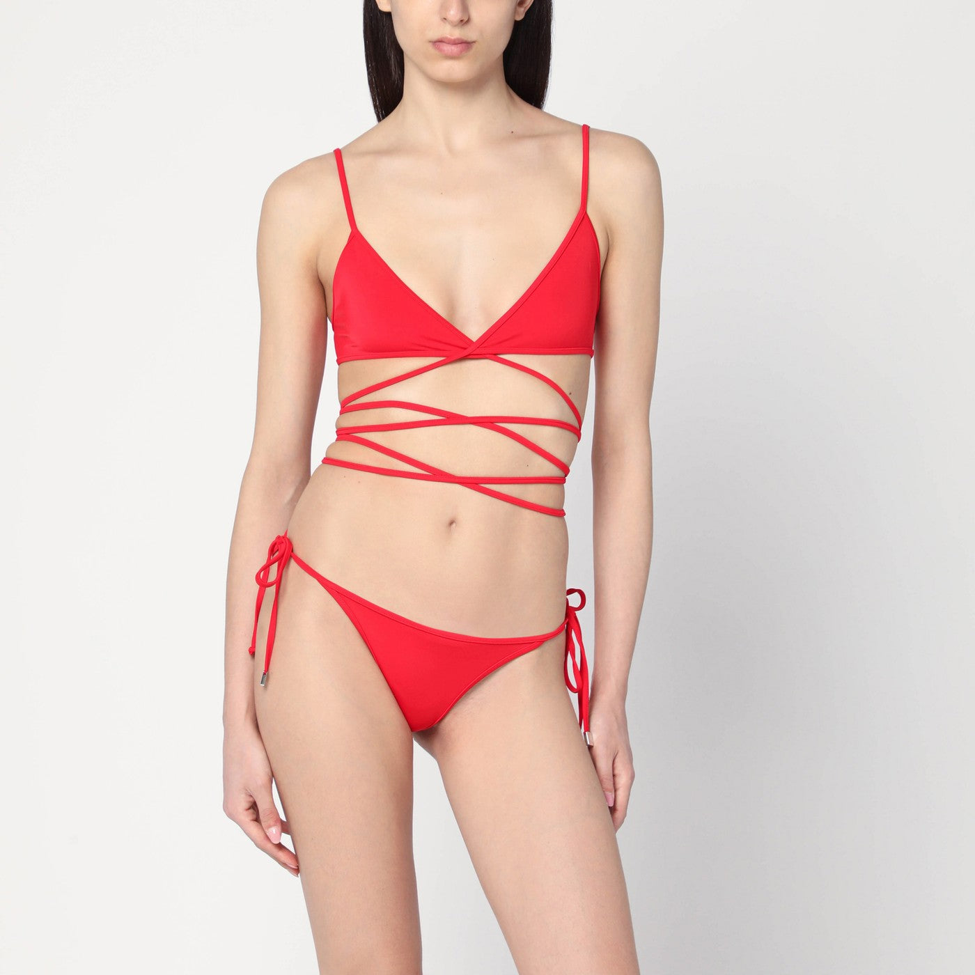Bikini due pezzi a triangolo rosso