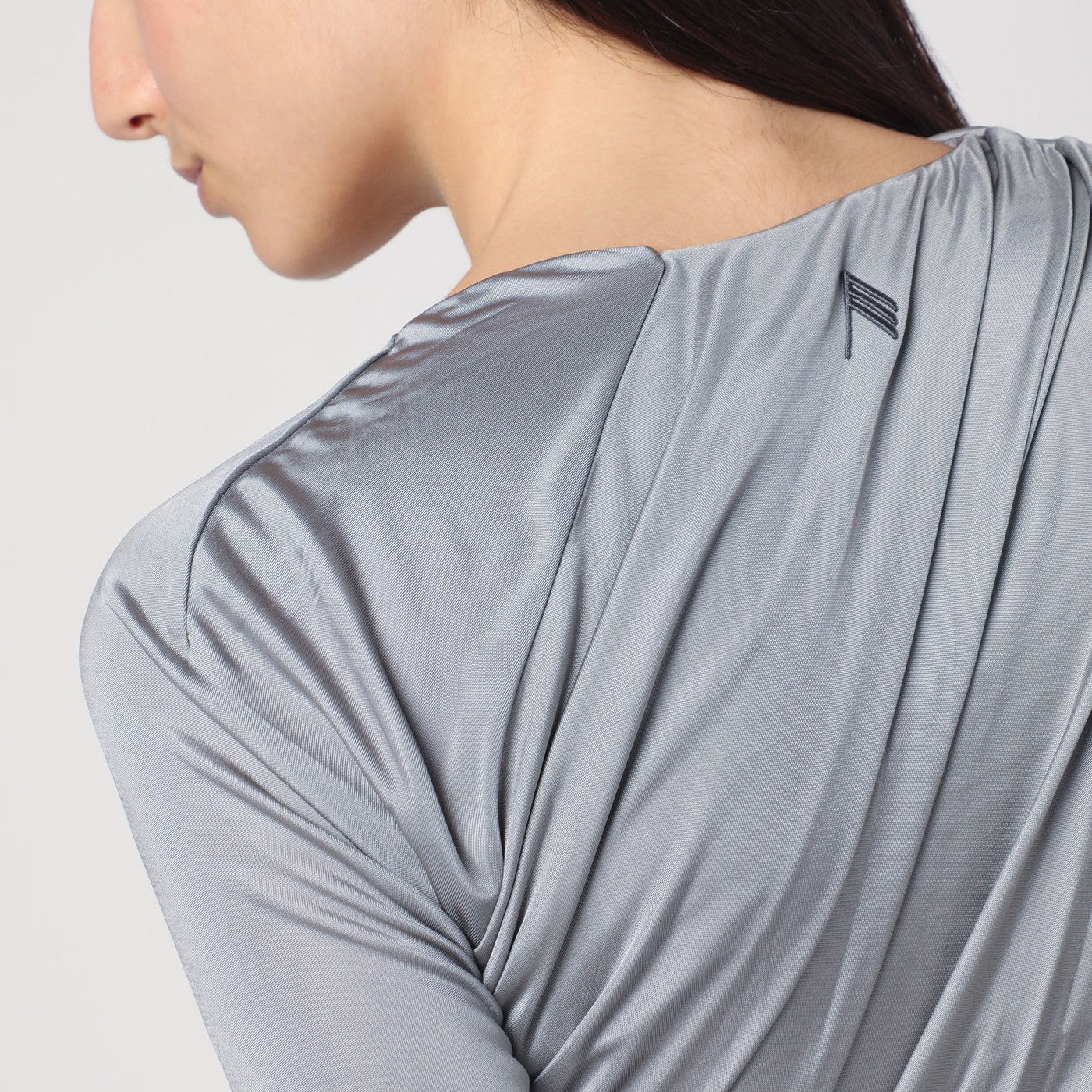 Mini robe drapée grise