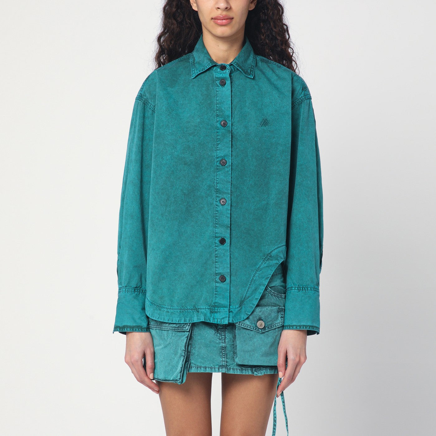 Green cotton shirt