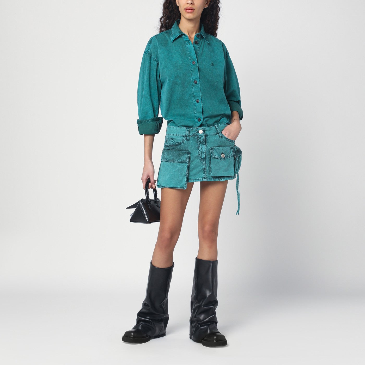 Green cotton shirt