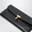 Portafoglio T-lock in pelle liscia nero
