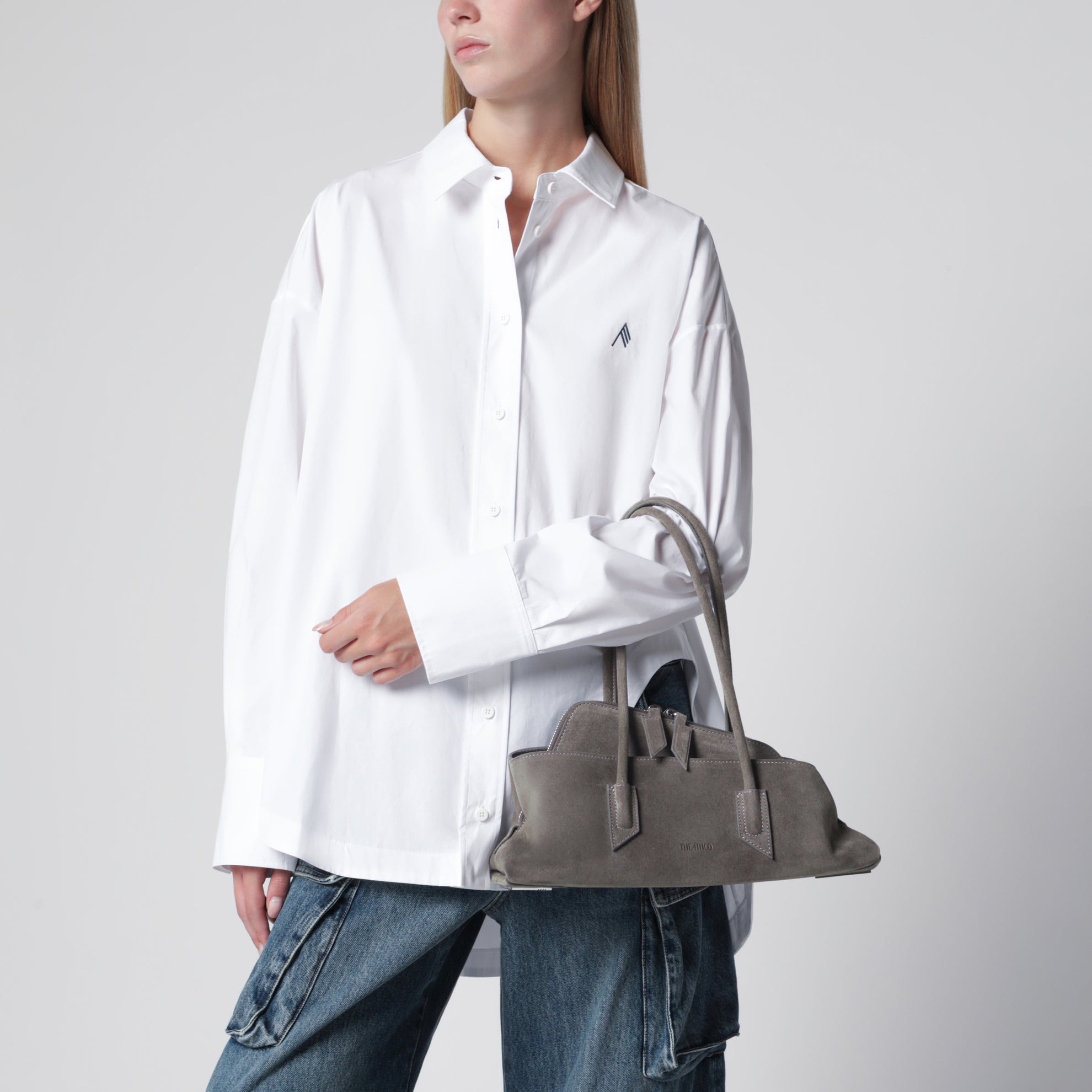 Sac La Passeggiata Small en daim gris