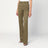 Pantalone verde militare in gabardina di lana