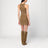 Military green mini dress with rhinestones