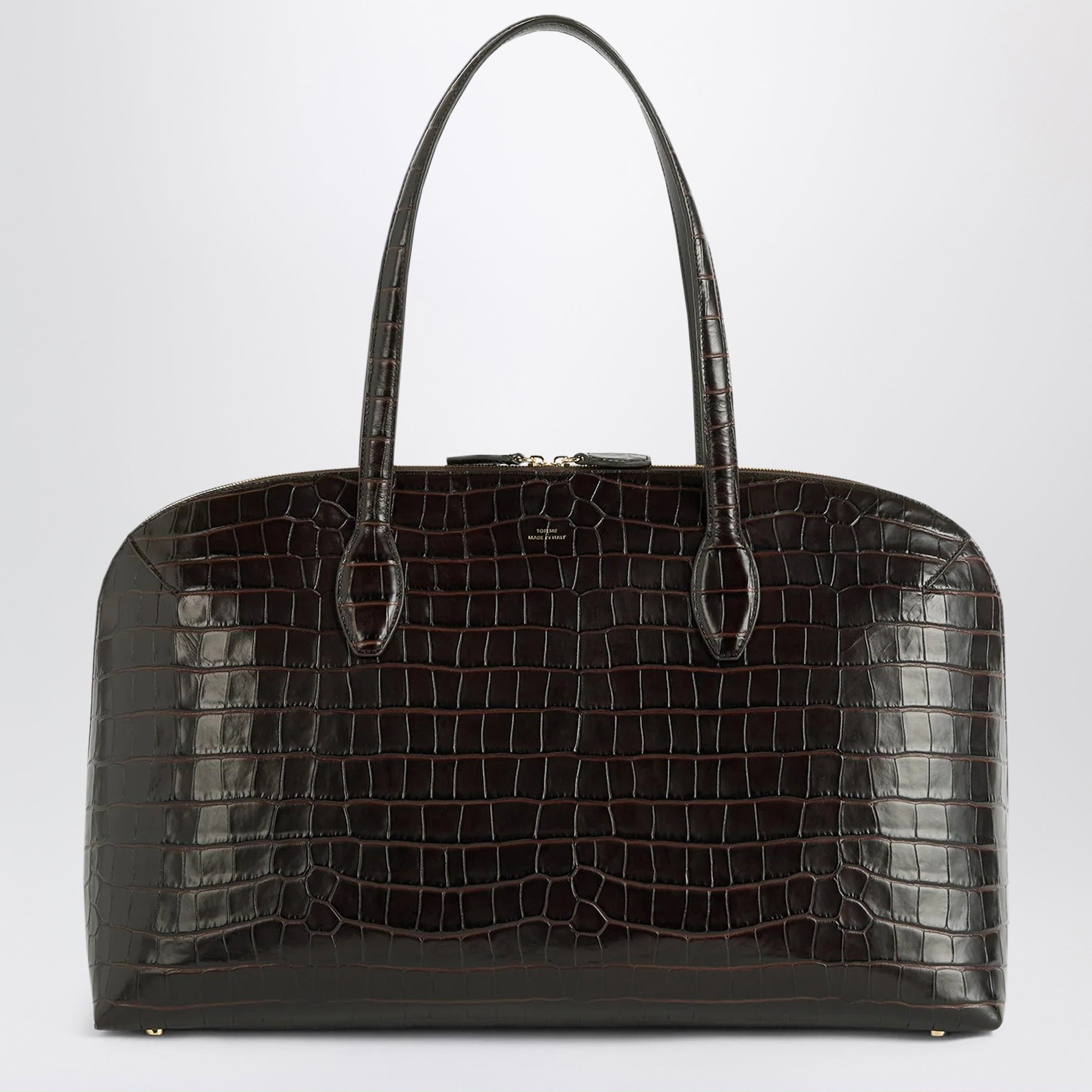 Sac cabas Garderob en cuir chocolat foncé