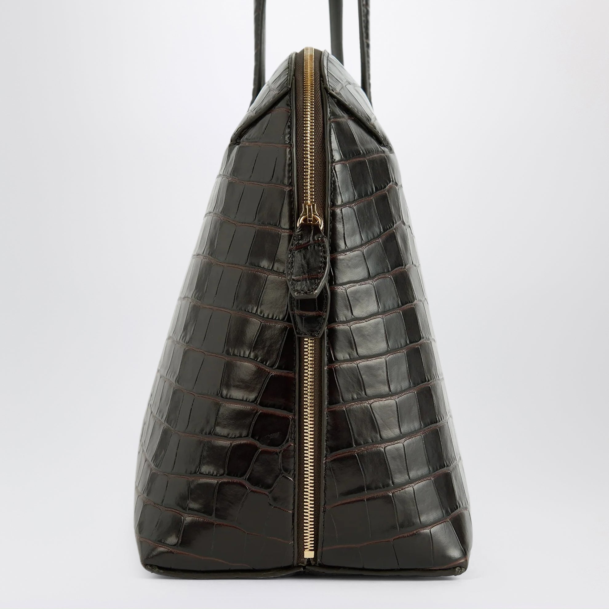 Sac cabas Garderob en cuir chocolat foncé