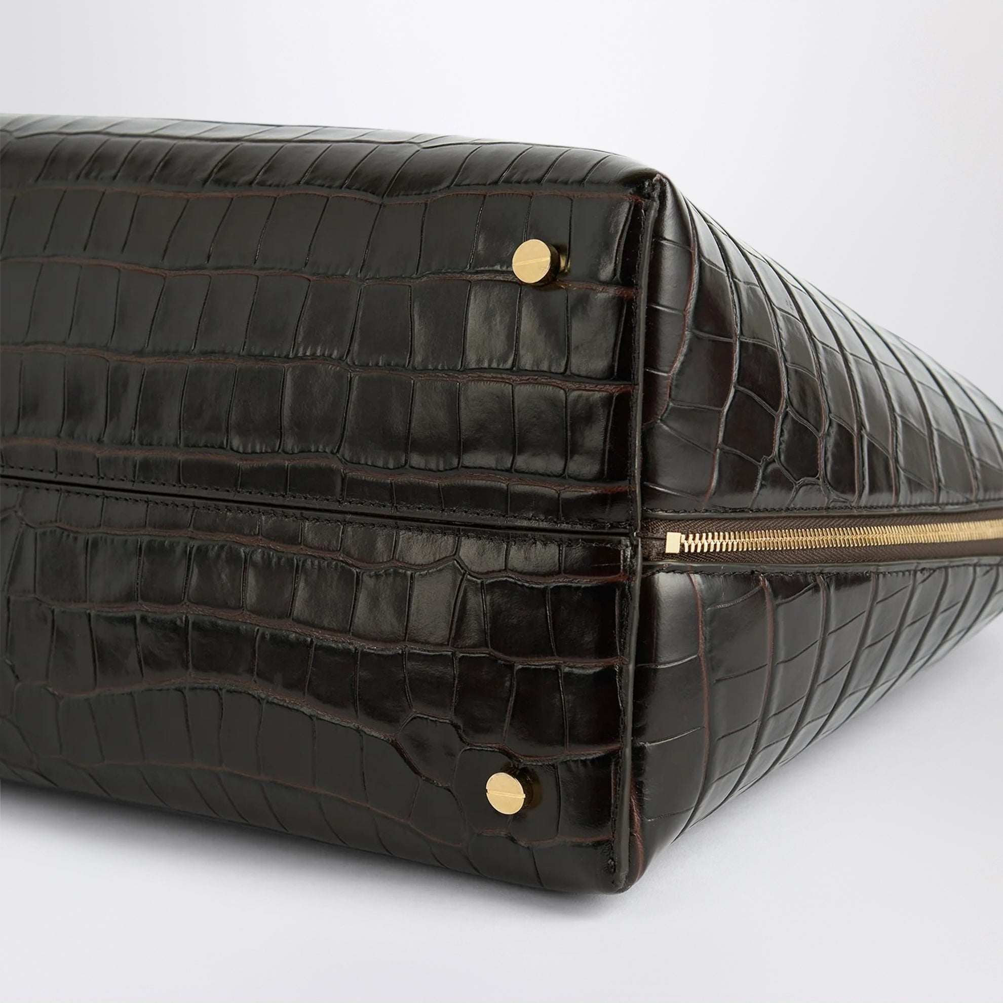 Sac cabas Garderob en cuir chocolat foncé
