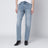 Washed-effect jeans in organic denim