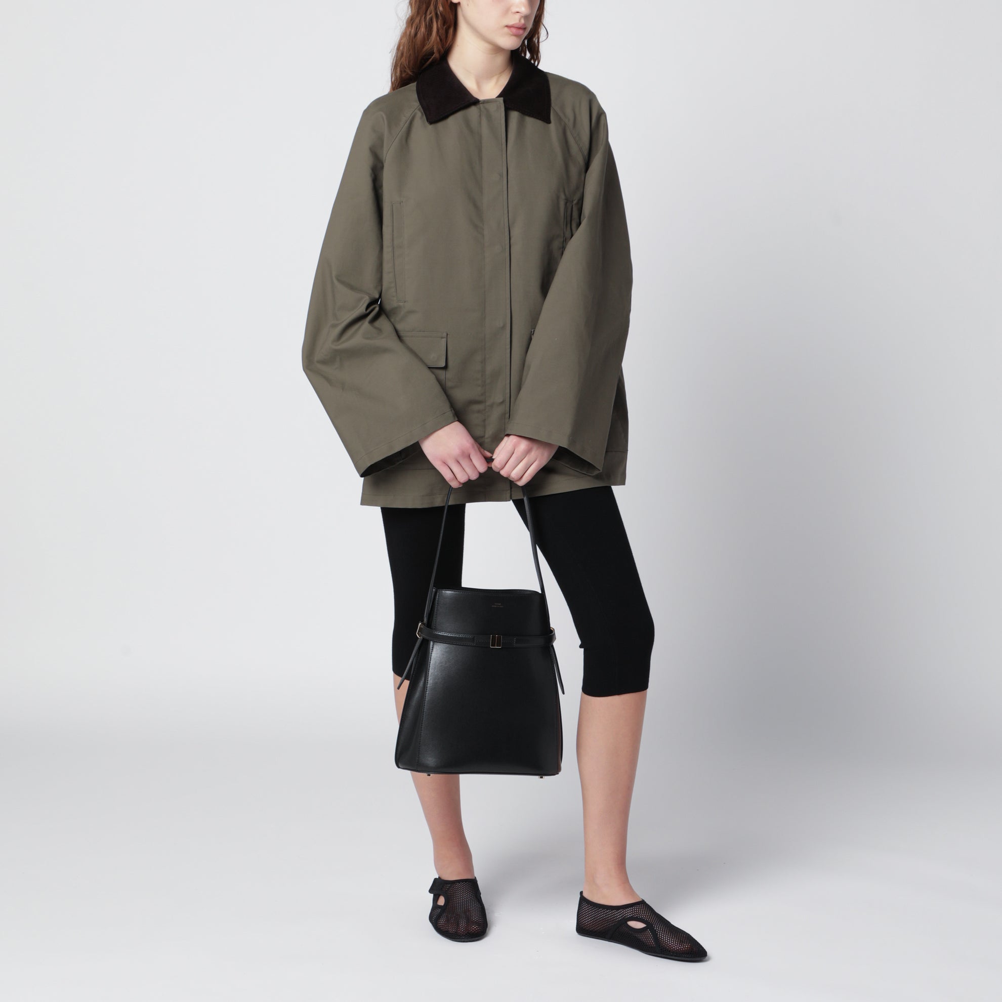 Oversize country jacket in khaki green