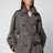 Trench doppiopetto taupe in misto cotone
